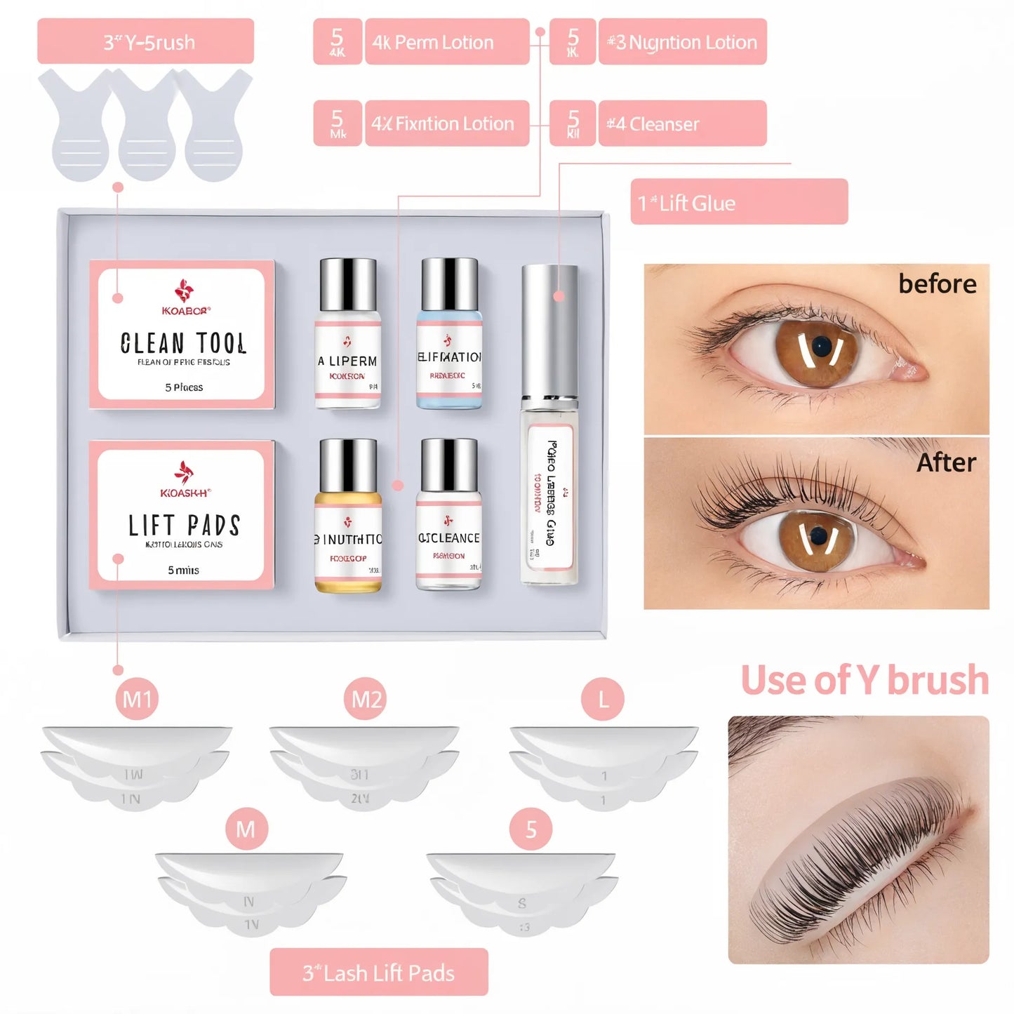 Dropshipping iconsign lash lift kit lifiting ciglia